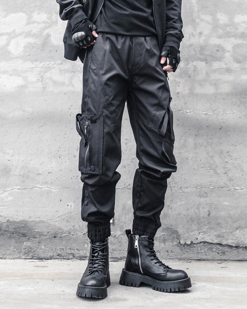 Ninja Black Slim Cargo Pants