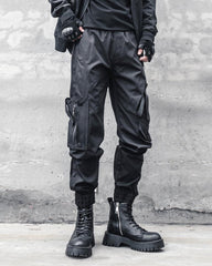 Ninja Black Slim Cargo Pants