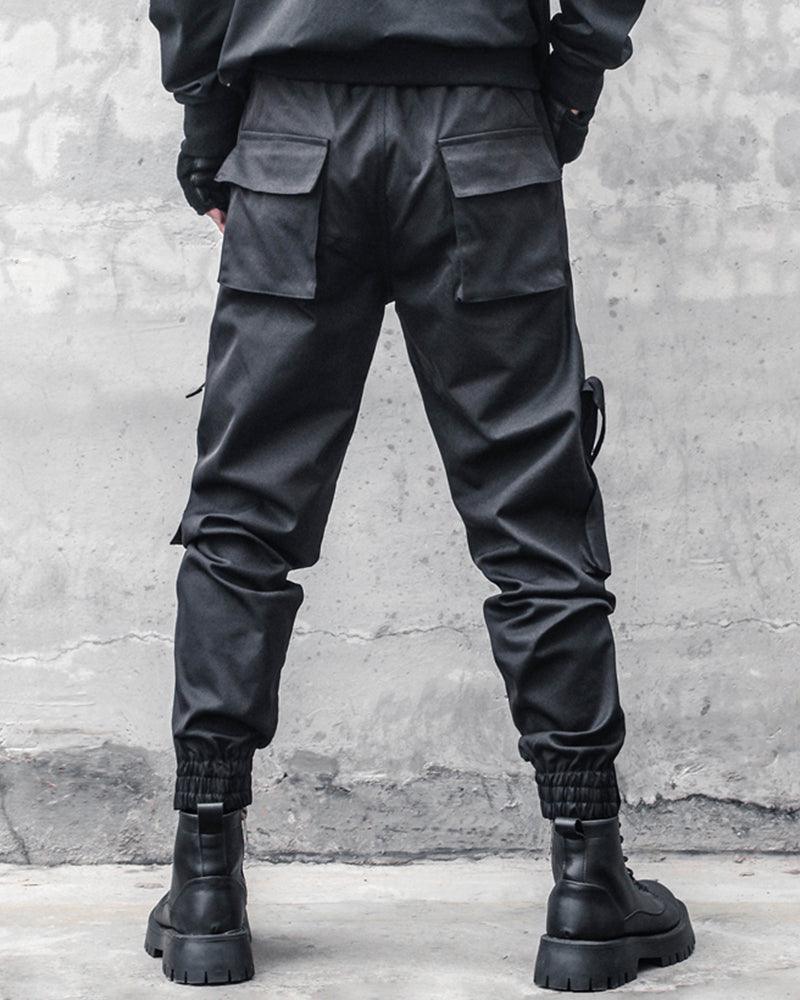 Ninja Black Slim Cargo Pants