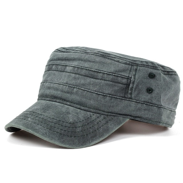 Denim Flat Top Hat