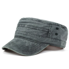 Denim Flat Top Hat