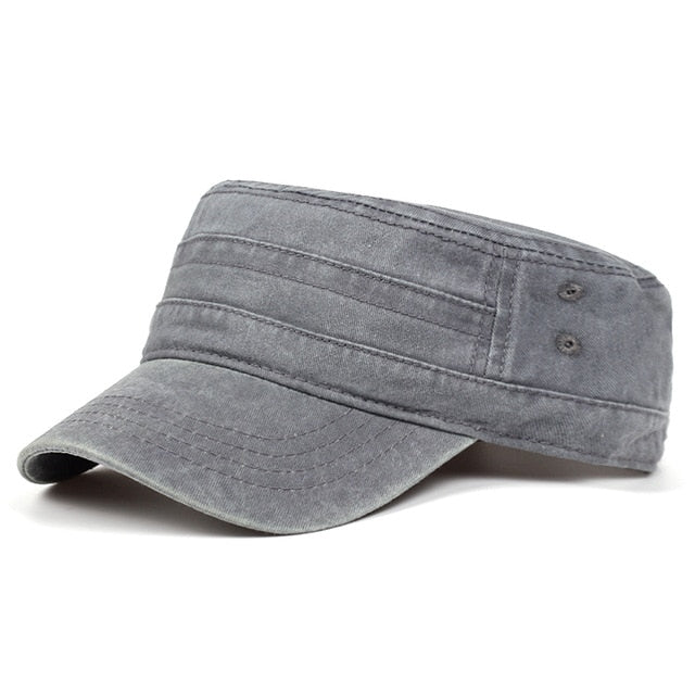 Denim Flat Top Hat