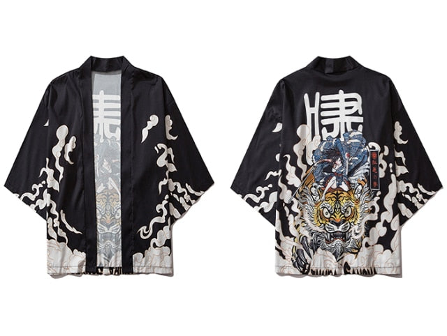 Tiger Print Kimono