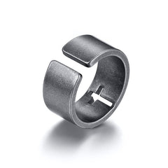 Silver Open Cross Ring