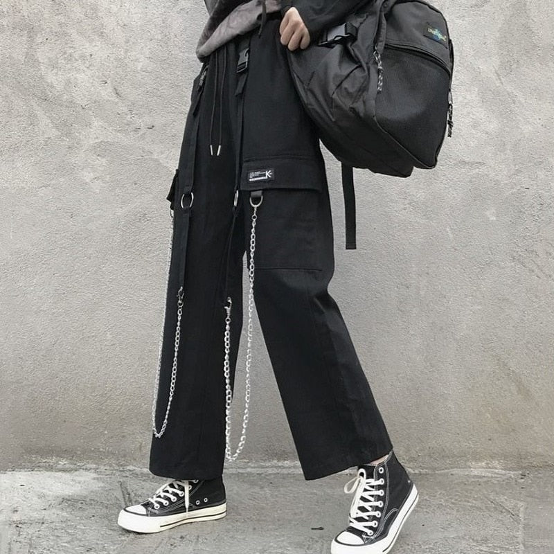 Techwear Pants With Chain