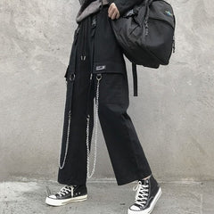 Techwear Pants With Chain