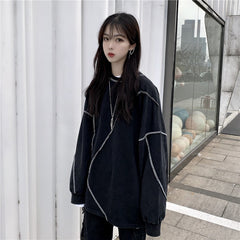 Long Sleeve Patchwork Pullover