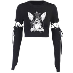 Black Angel Sleeve Top