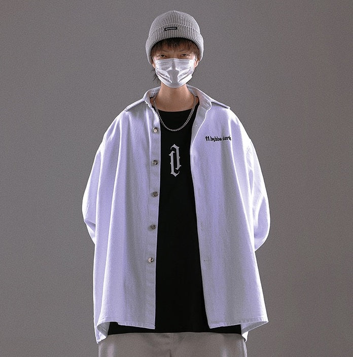 Dark Button Long Sleeve T-shirt