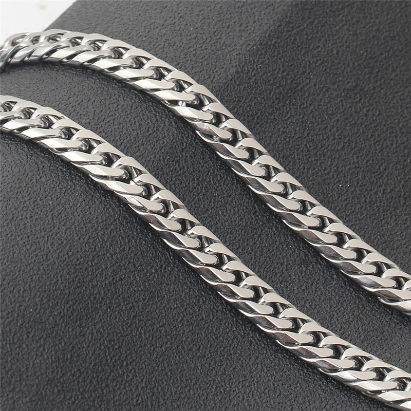 Silver Cuban Chain Necklace