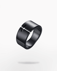 Pull Me In Black Cross Ring