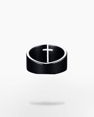 Pull Me In Black Cross Ring