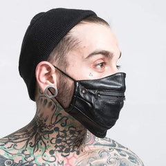 Punk Boy Zipper Leather Mask