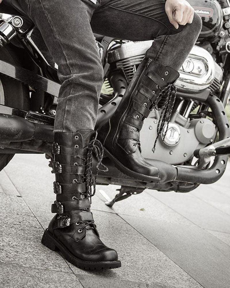 Punk Motorcycle Riding Boots