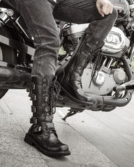 Punk Motorcycle Riding Boots