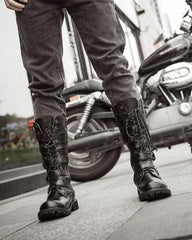 Punk Motorcycle Riding Boots