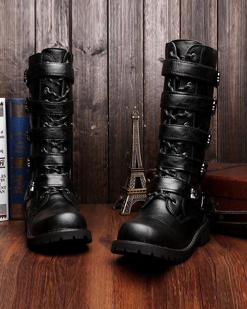 Punk Motorcycle Riding Boots