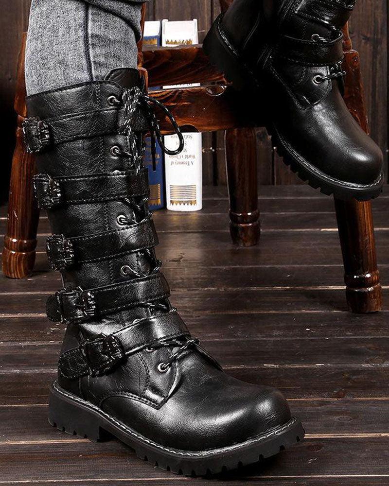 Punk Motorcycle Riding Boots