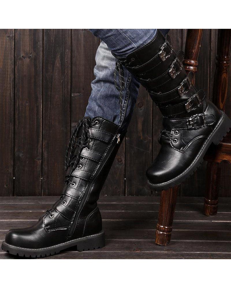 Punk Motorcycle Riding Boots