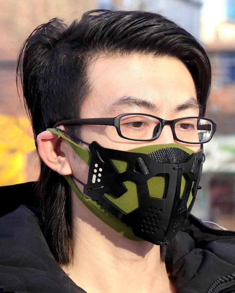 Urban Mechanical Cyberpunk Sci-fi Face Mask