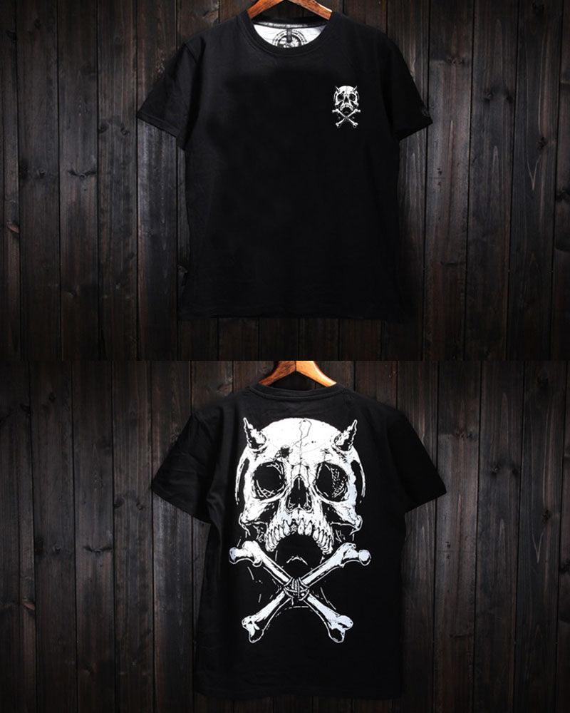Skull Pioneer Rock Punk Graphic T-Shirt