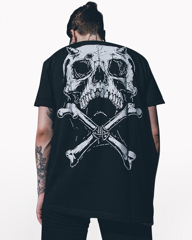 Skull Pioneer Rock Punk Graphic T-Shirt