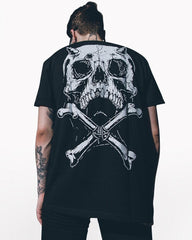 Skull Pioneer Rock Punk Graphic T-Shirt