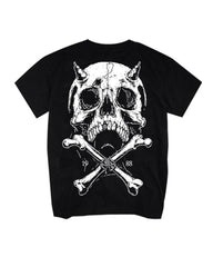 Skull Pioneer Rock Punk Graphic T-Shirt