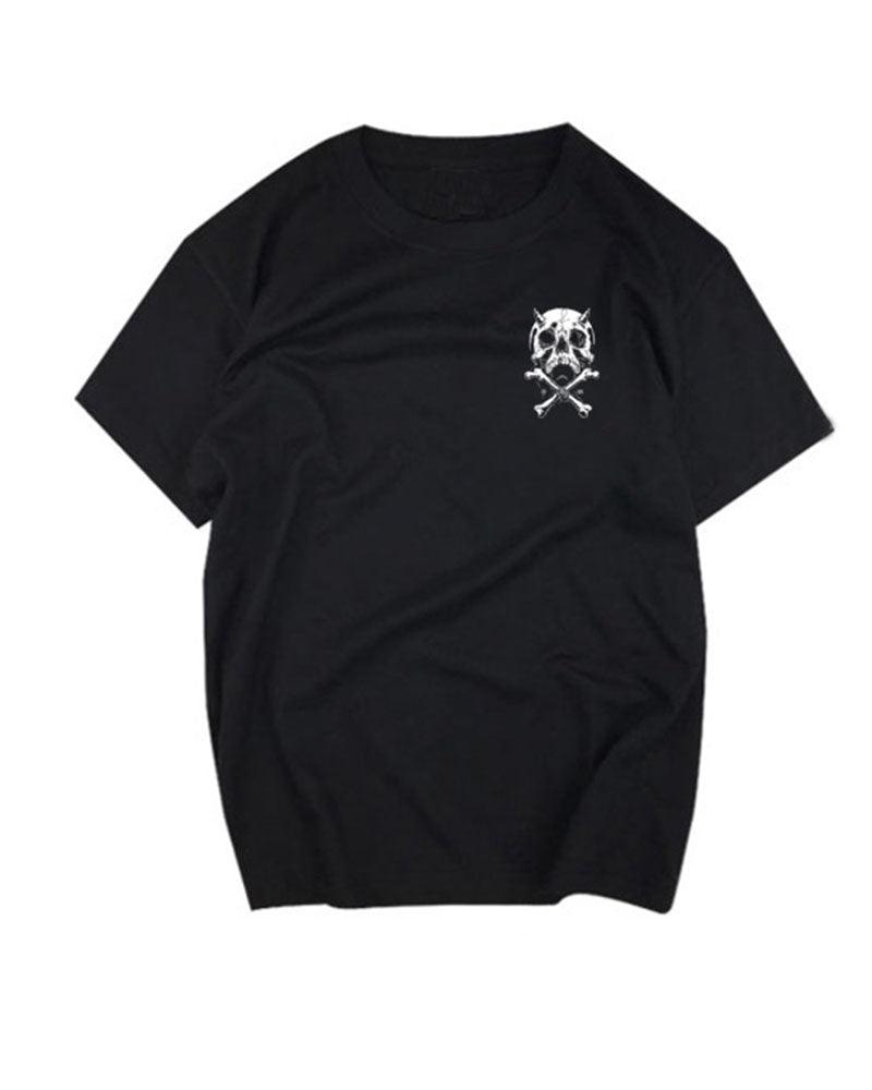 Skull Pioneer Rock Punk Graphic T-Shirt