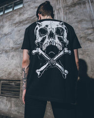Skull Pioneer Rock Punk Graphic T-Shirt