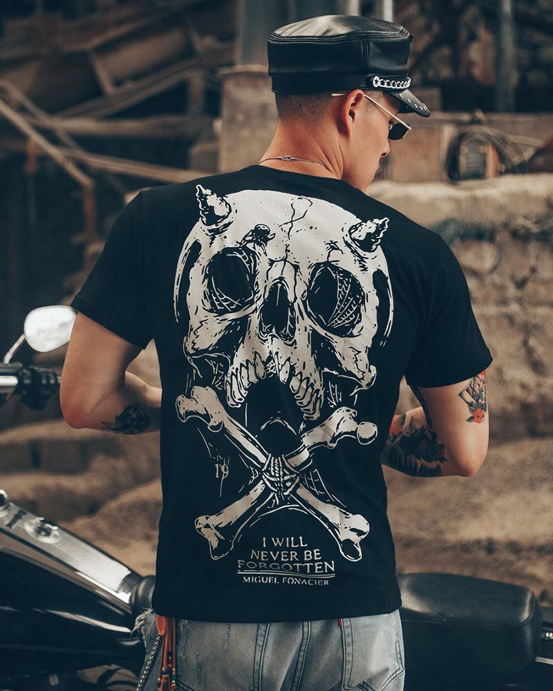 Skull Pioneer Rock Punk Graphic T-Shirt