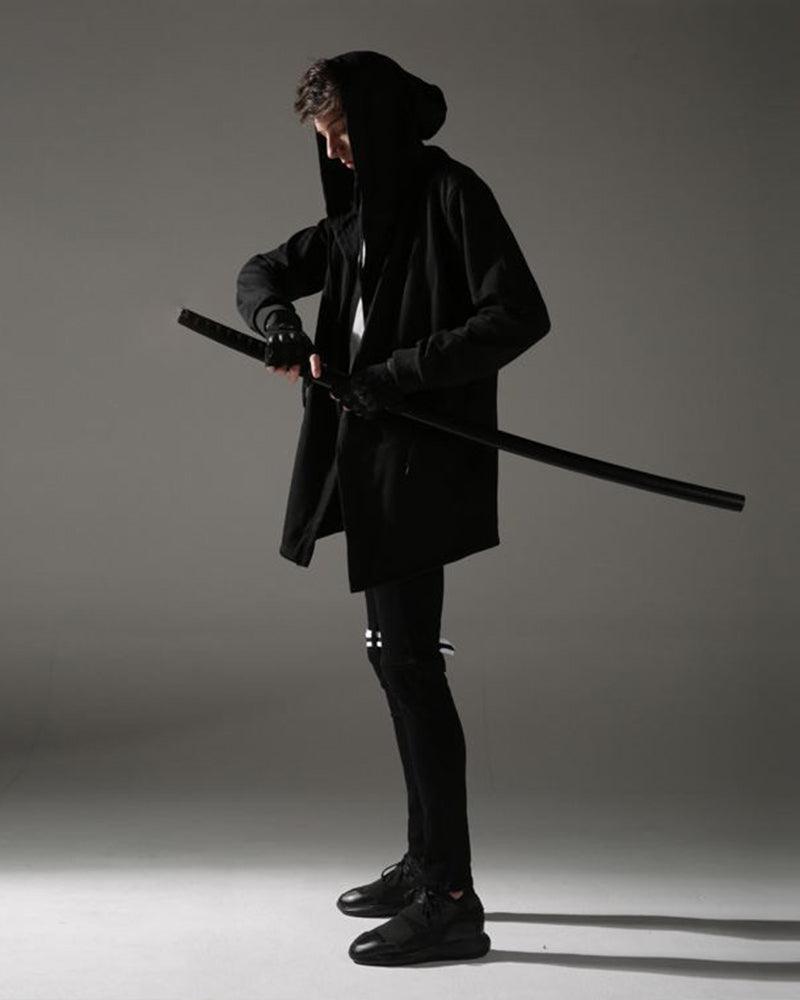 Ninja Costume Black Hooded Cloak