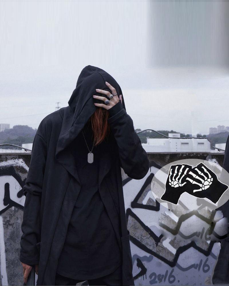 Ninja Costume Black Hooded Cloak