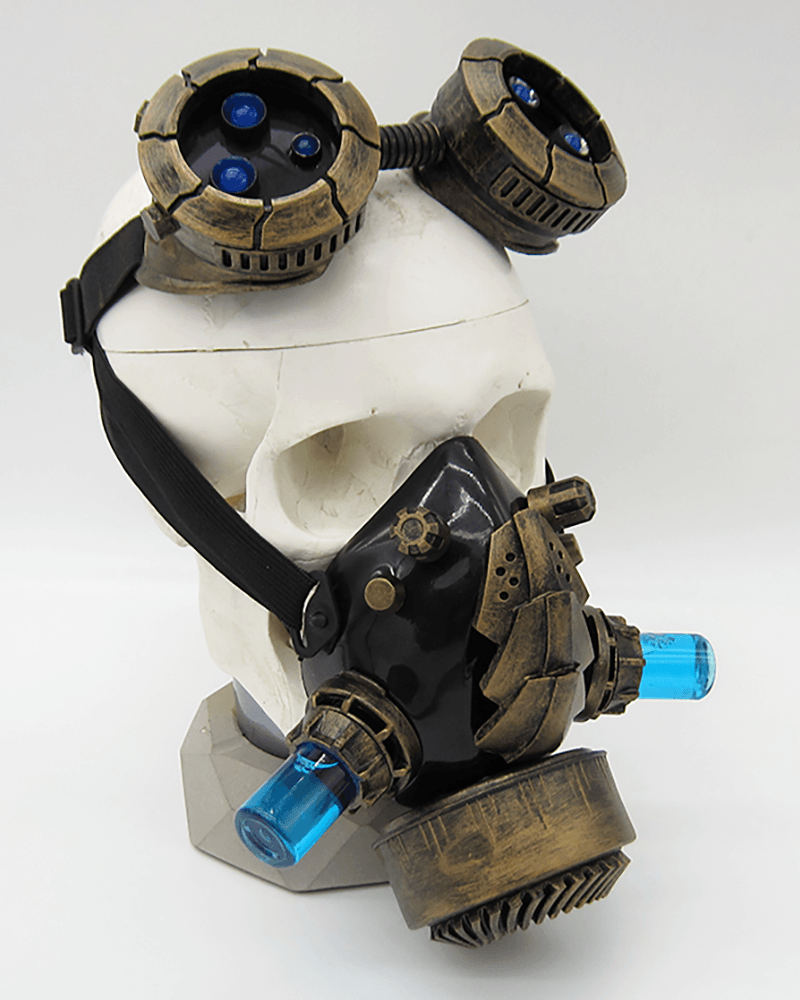 Cyberpunk Steampunk Glow Goggles And Mask (Sold Separately)