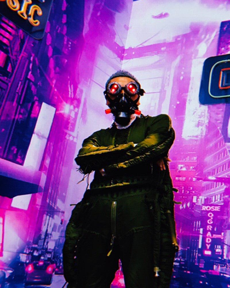 Cyberpunk Steampunk Glow Goggles And Mask (Sold Separately)