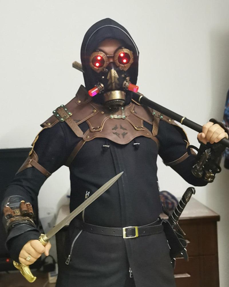 Cyberpunk Steampunk Glow Goggles And Mask (Sold Separately)