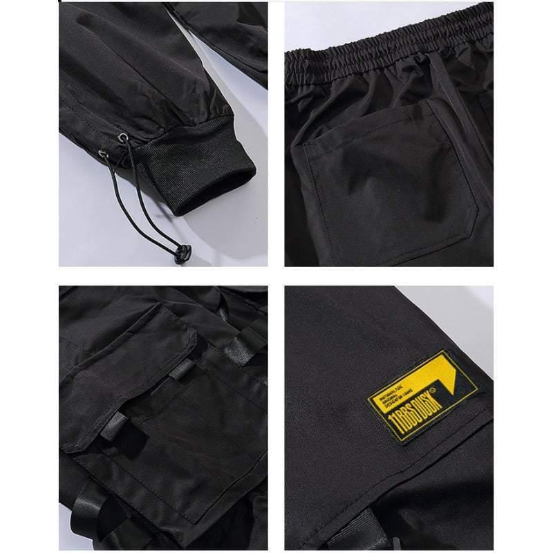 Street Style Black Cargo Jogger Pants