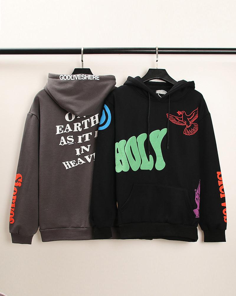 Streetwear Letter Graffiti Hoodie