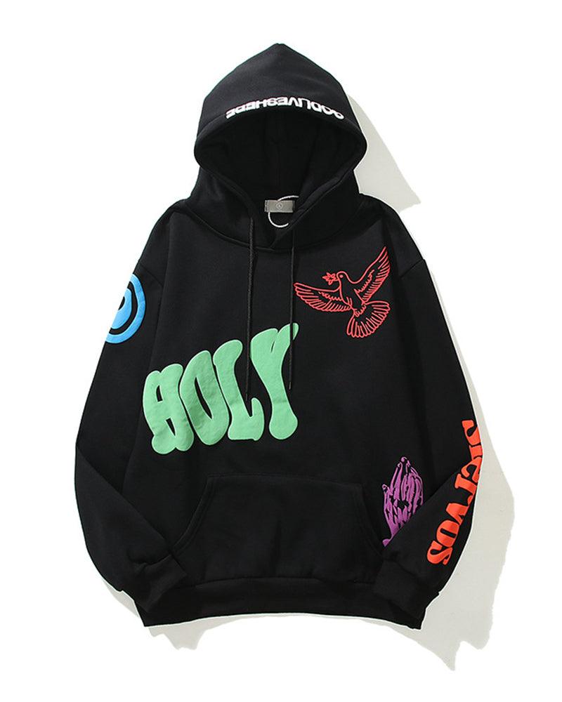 Streetwear Letter Graffiti Hoodie