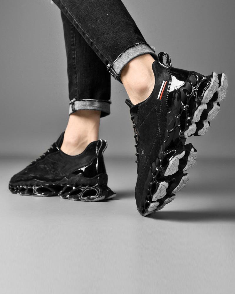 Frosted Leather Sneakers