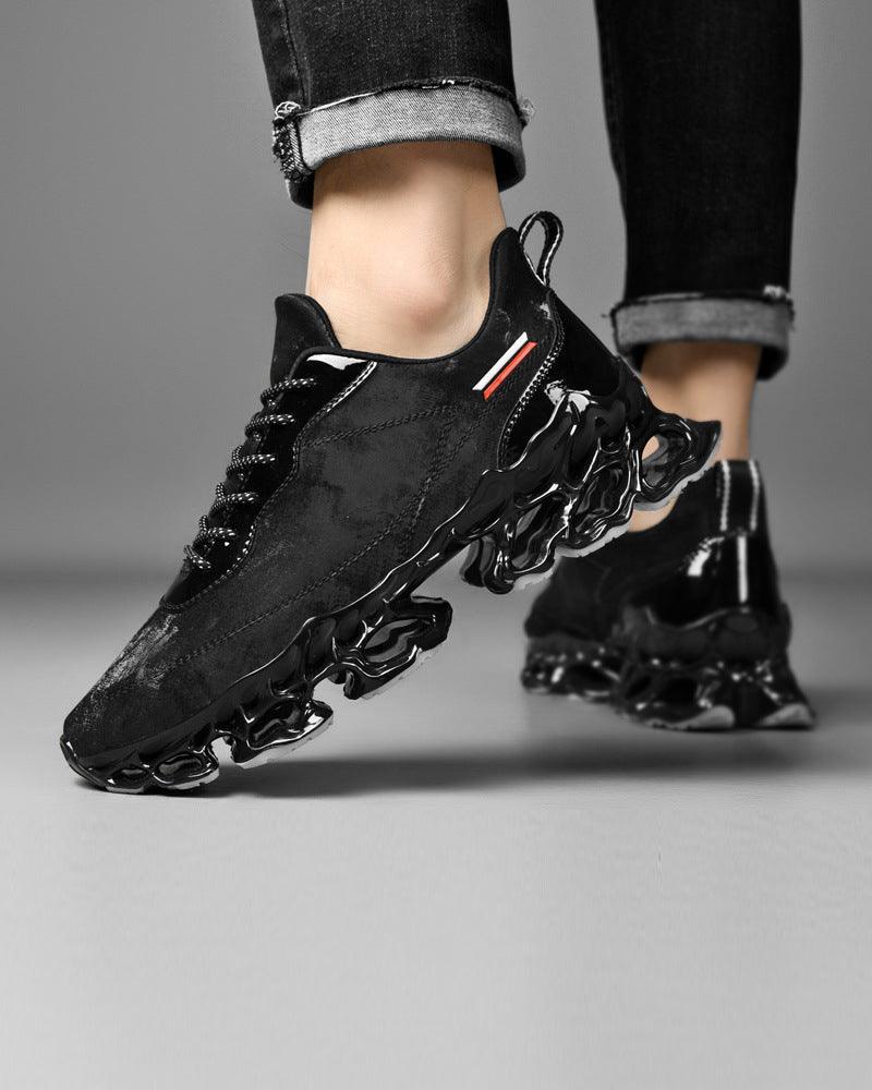 Frosted Leather Sneakers