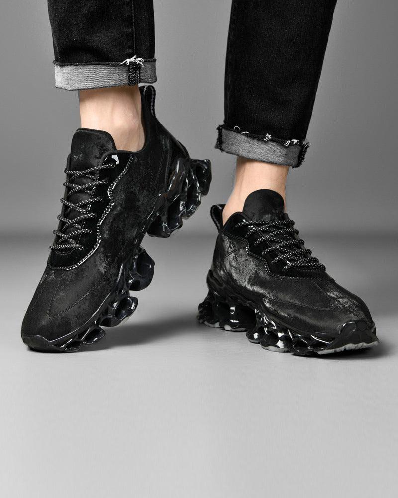 Frosted Leather Sneakers