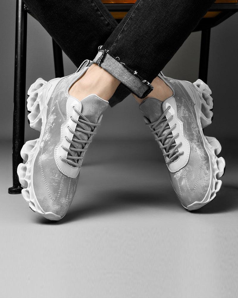Frosted Leather Sneakers