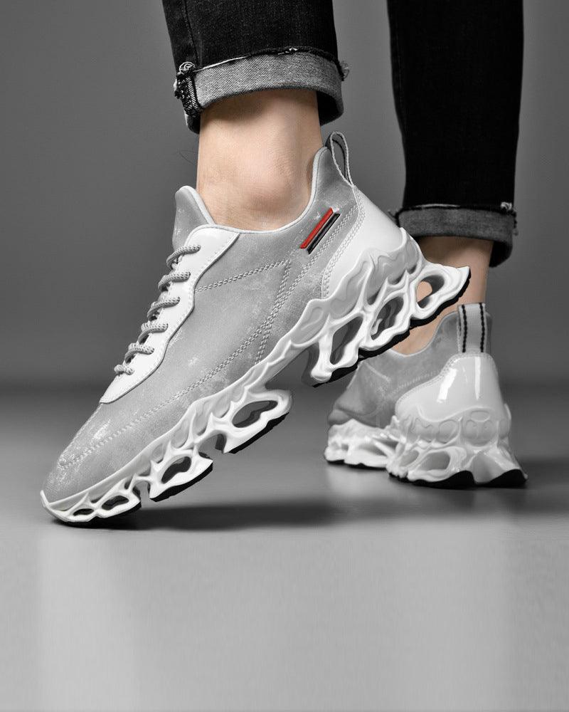 Frosted Leather Sneakers