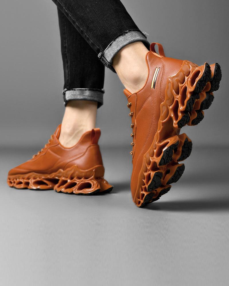 Frosted Leather Sneakers