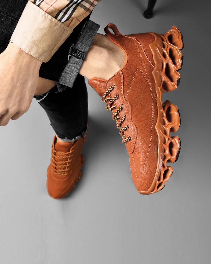 Frosted Leather Sneakers