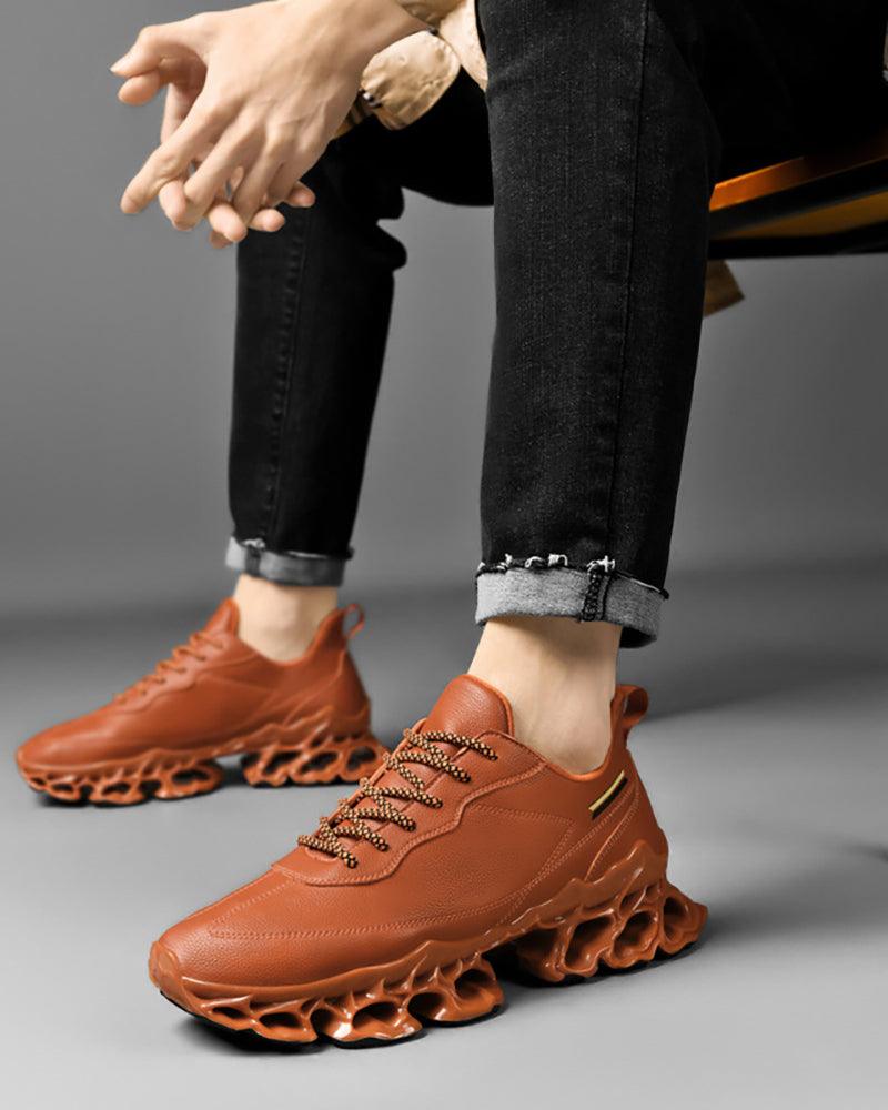Frosted Leather Sneakers