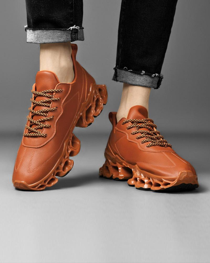 Frosted Leather Sneakers