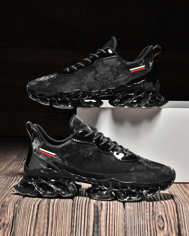 Frosted Leather Sneakers