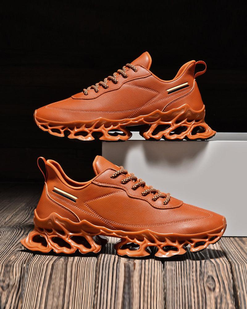 Frosted Leather Sneakers